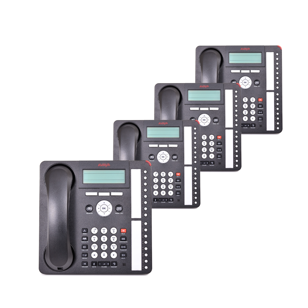 Avaya One-X 1616-I VoIP Black Phone - 4 Pack