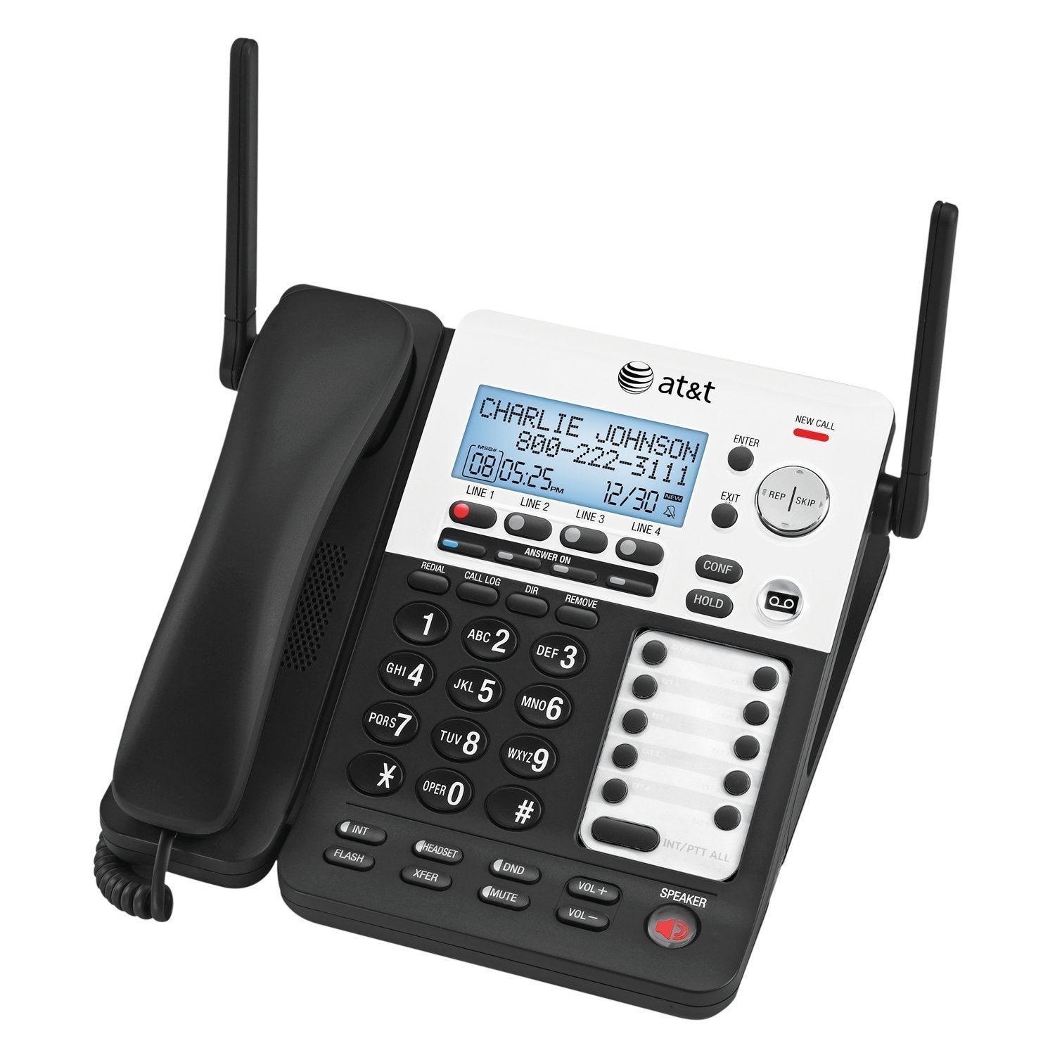 AT&T 4-Line Corded Wireless Phone System with 1 Cordless Handset