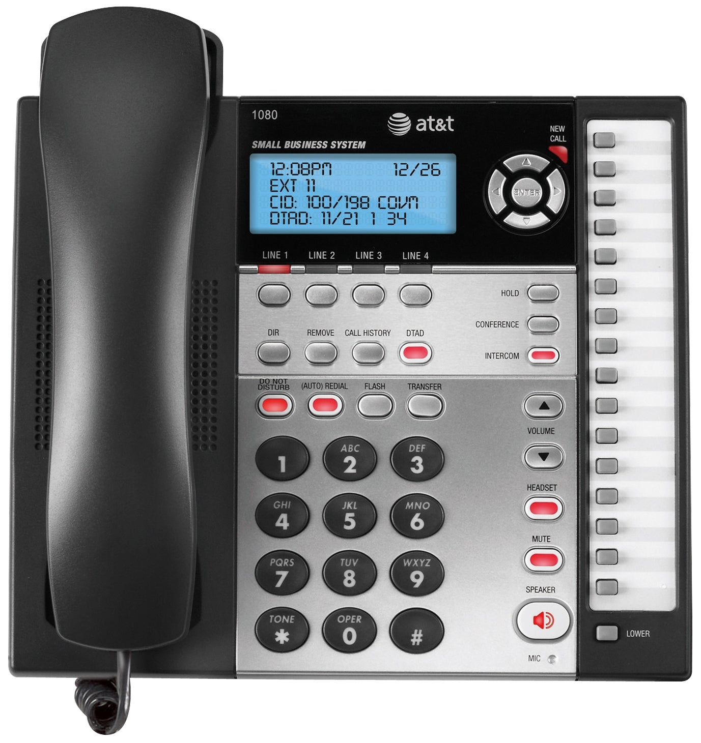 AT&T 4-Line Small Business System with Digital Answering System and Caller ID/Call Waiting