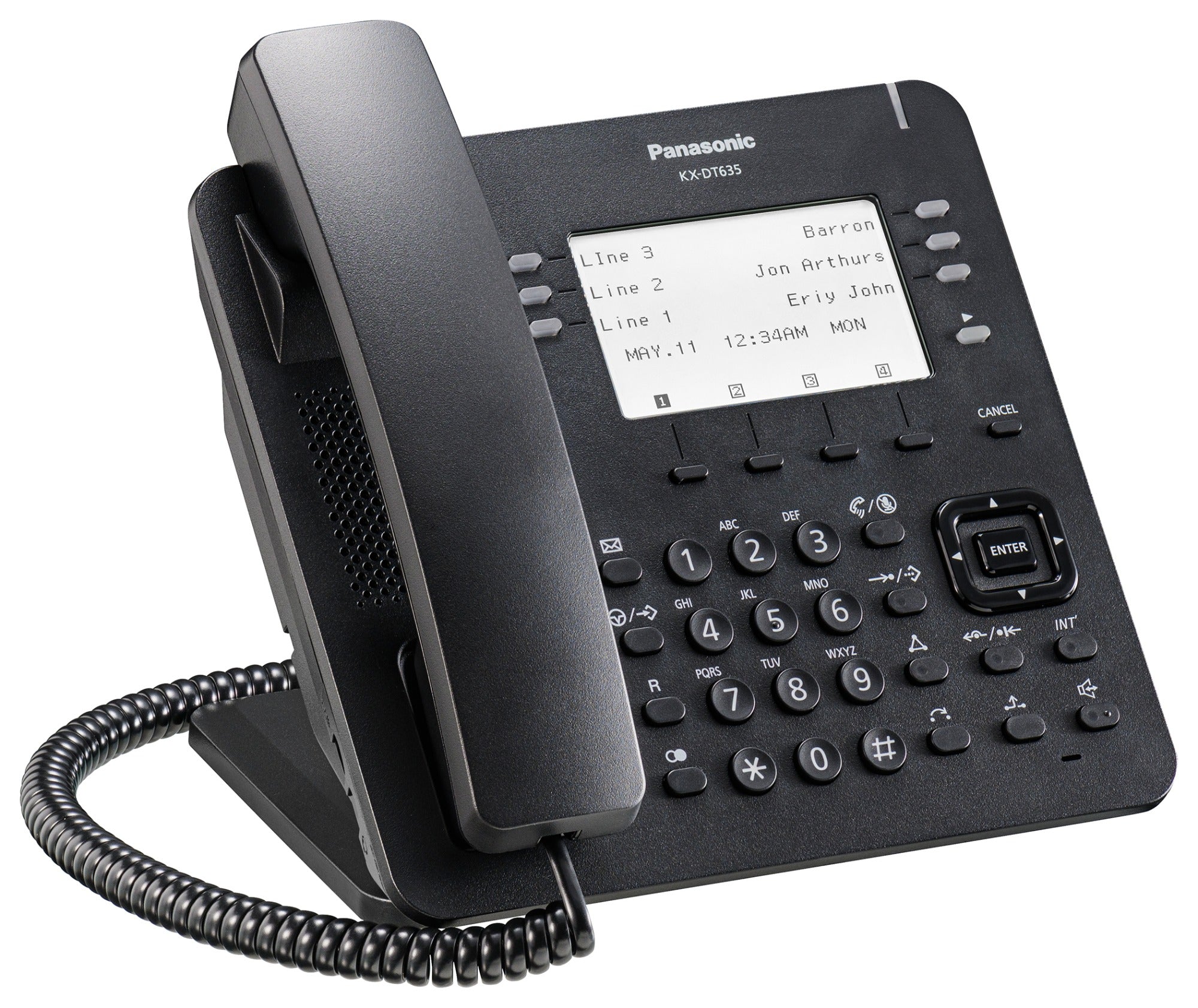 Panasonic KX-DT635-B Black Digital Display Speakerphone