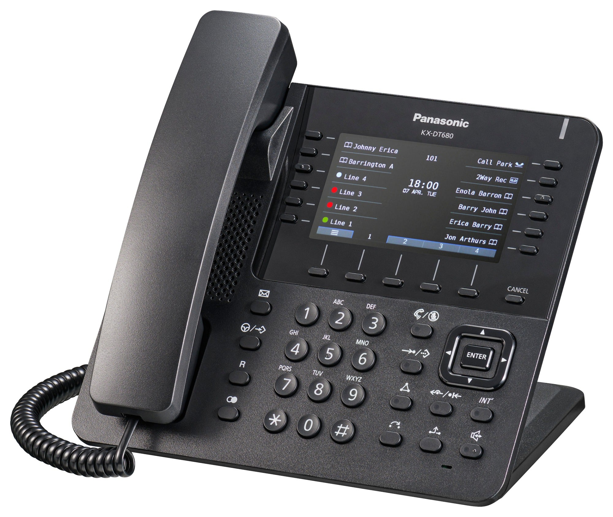 Panasonic KX-DT680-B Black Digital Display Speakerphone 4.3 inch Color LCD