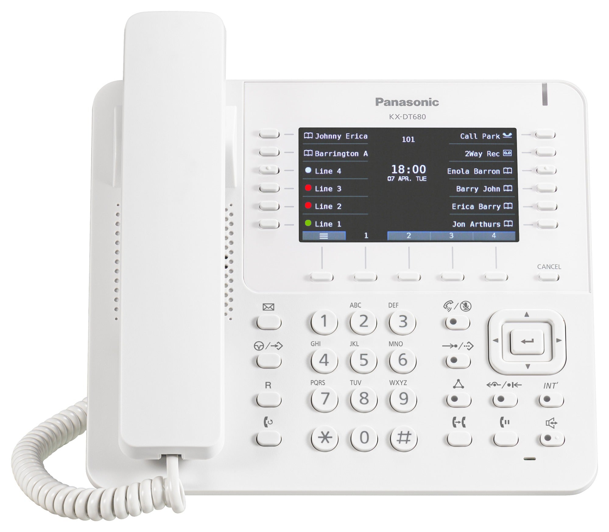 Panasonic KX-DT680 WHITE Digital Display Speakerphone 4.3 inch Color LCD