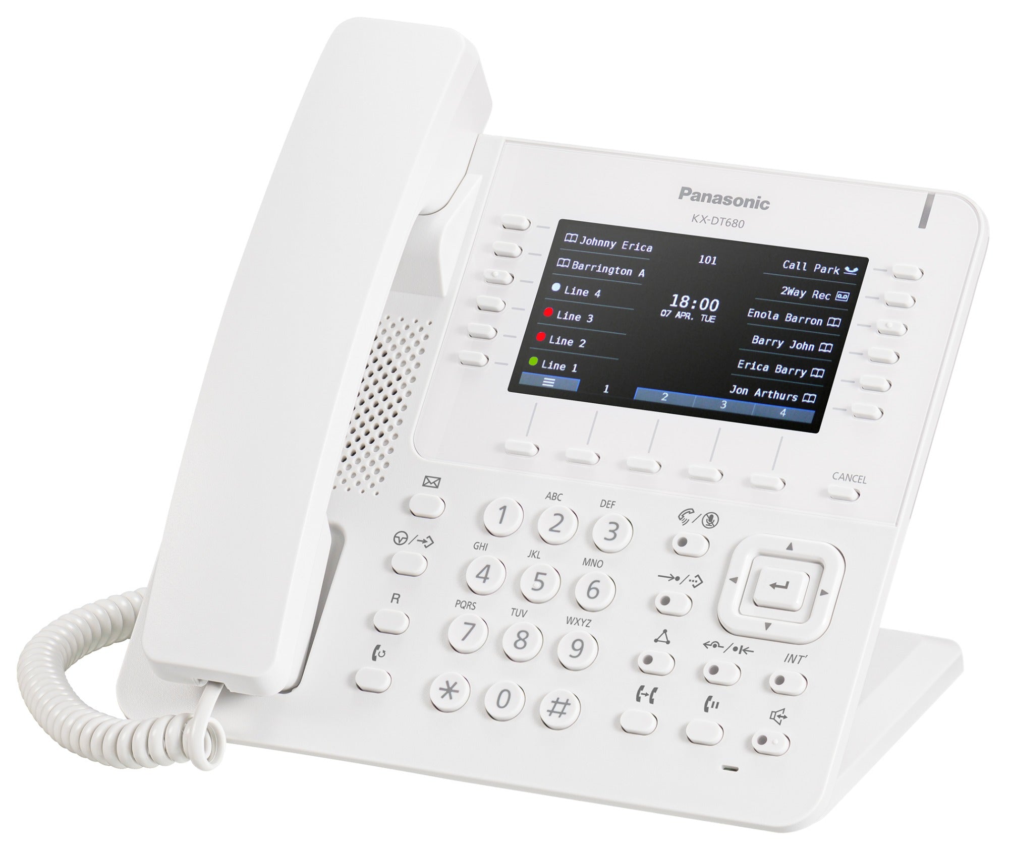 Panasonic KX-DT680 WHITE Digital Display Speakerphone 4.3 inch Color LCD