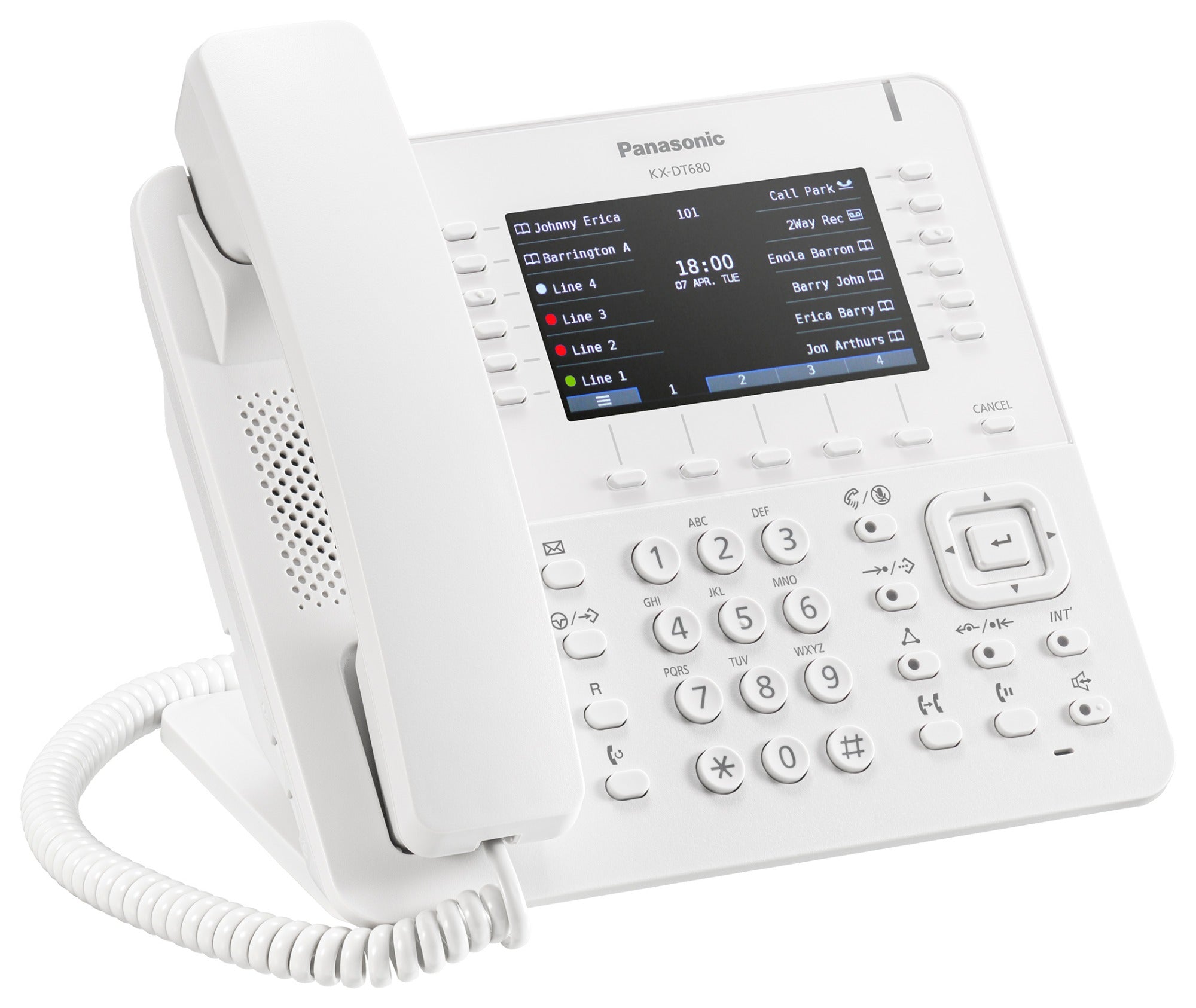 Panasonic KX-DT680 WHITE Digital Display Speakerphone 4.3 inch Color LCD