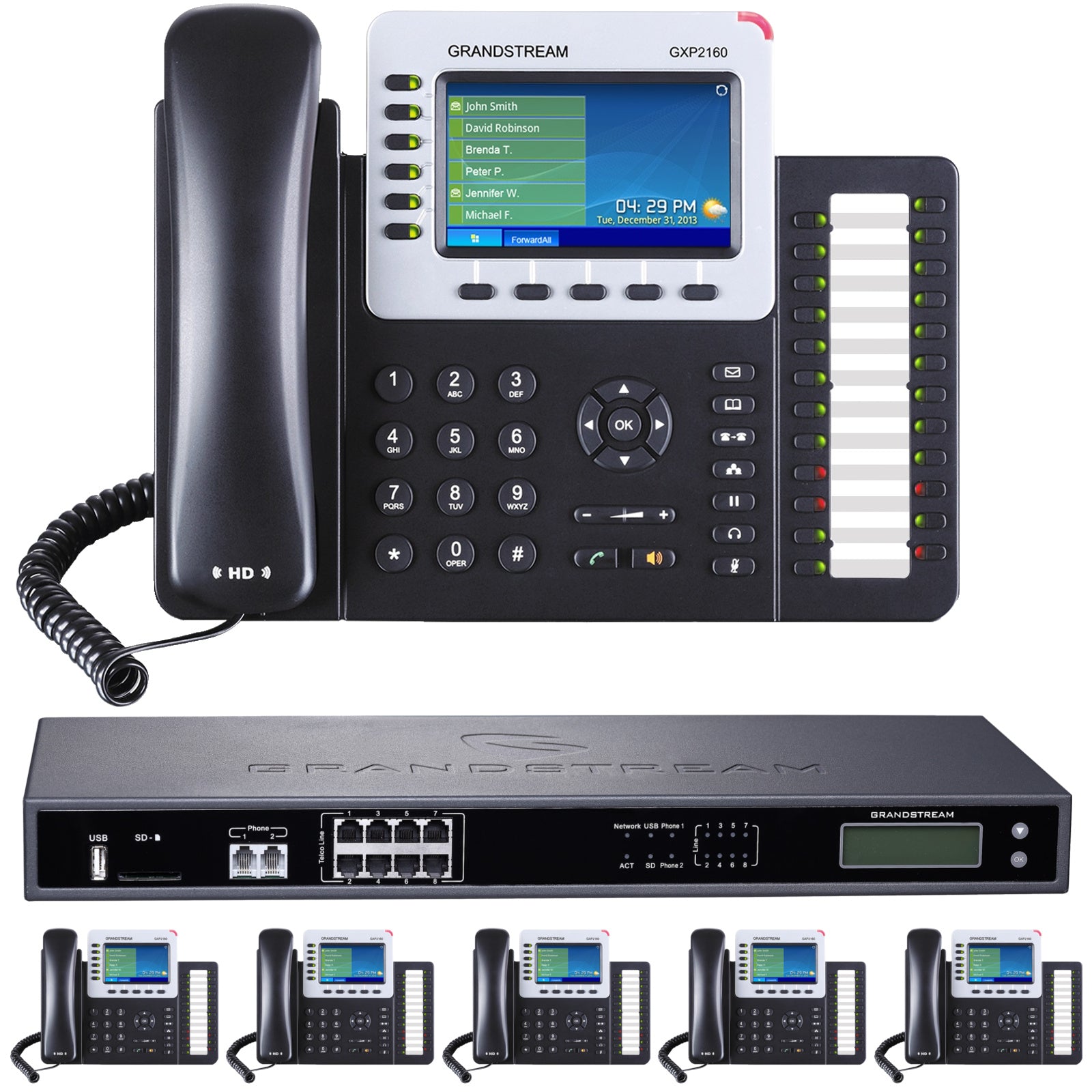 Business Phone System by Grandstream: 8 Line Ultimate Package