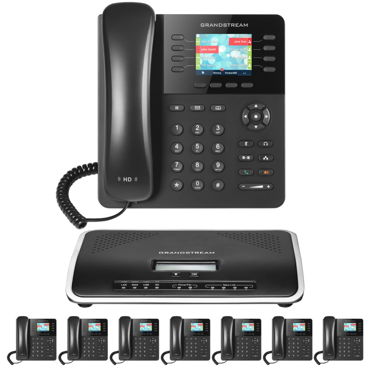 Business Phone System by Grandstream: 2135 Phones Package IP-PBX Office Phone System Includes 2-Year Warranty