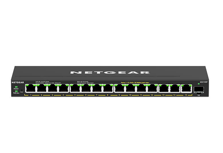 Netgear 15-Port PoE+ Gigabit Ethernet Plus Switch (180W) with 1 SFP Port Managed Switch