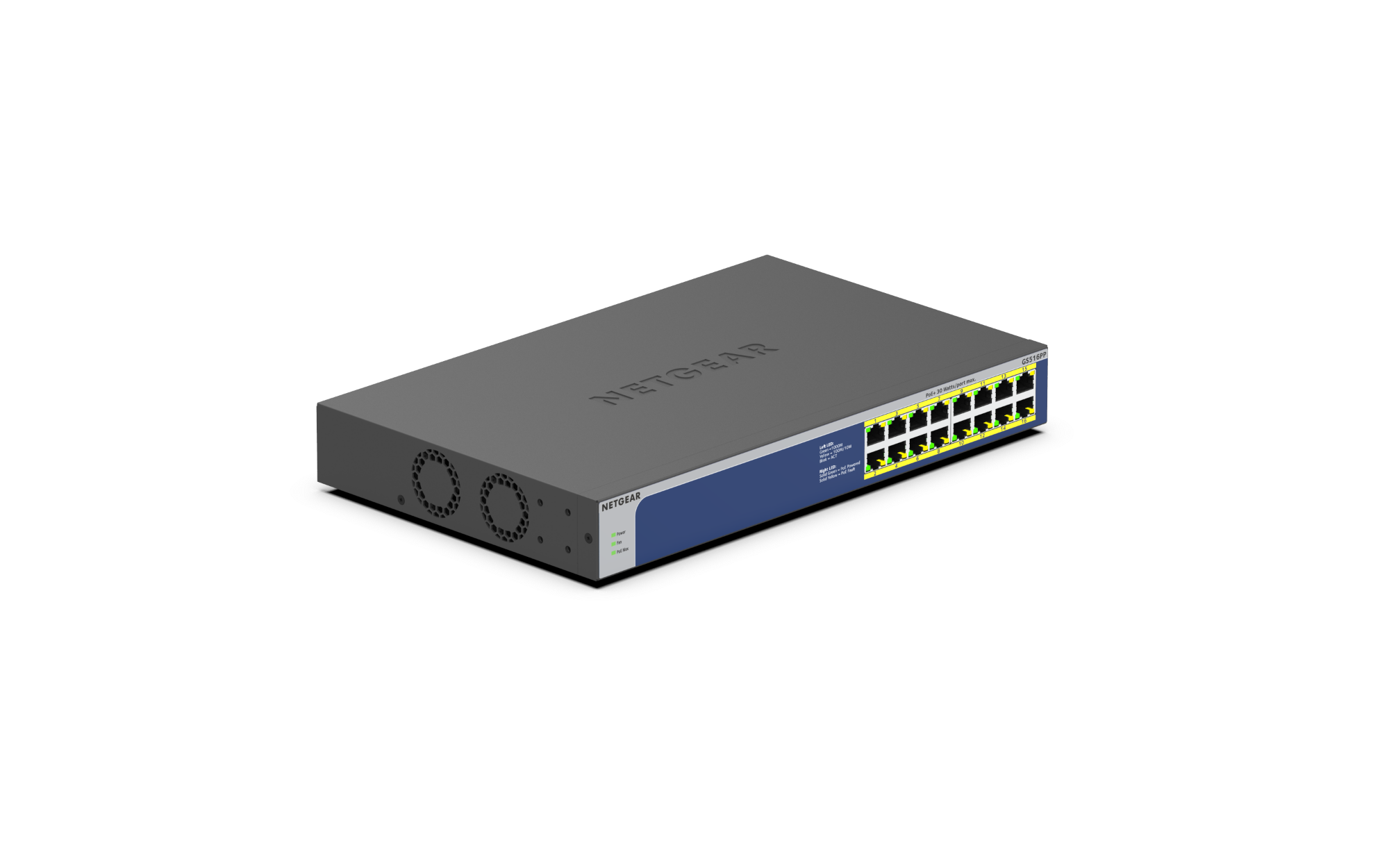 Netgear 16-Port Gigabit Ethernet High-Power PoE+ Unmanaged Switch (260W)