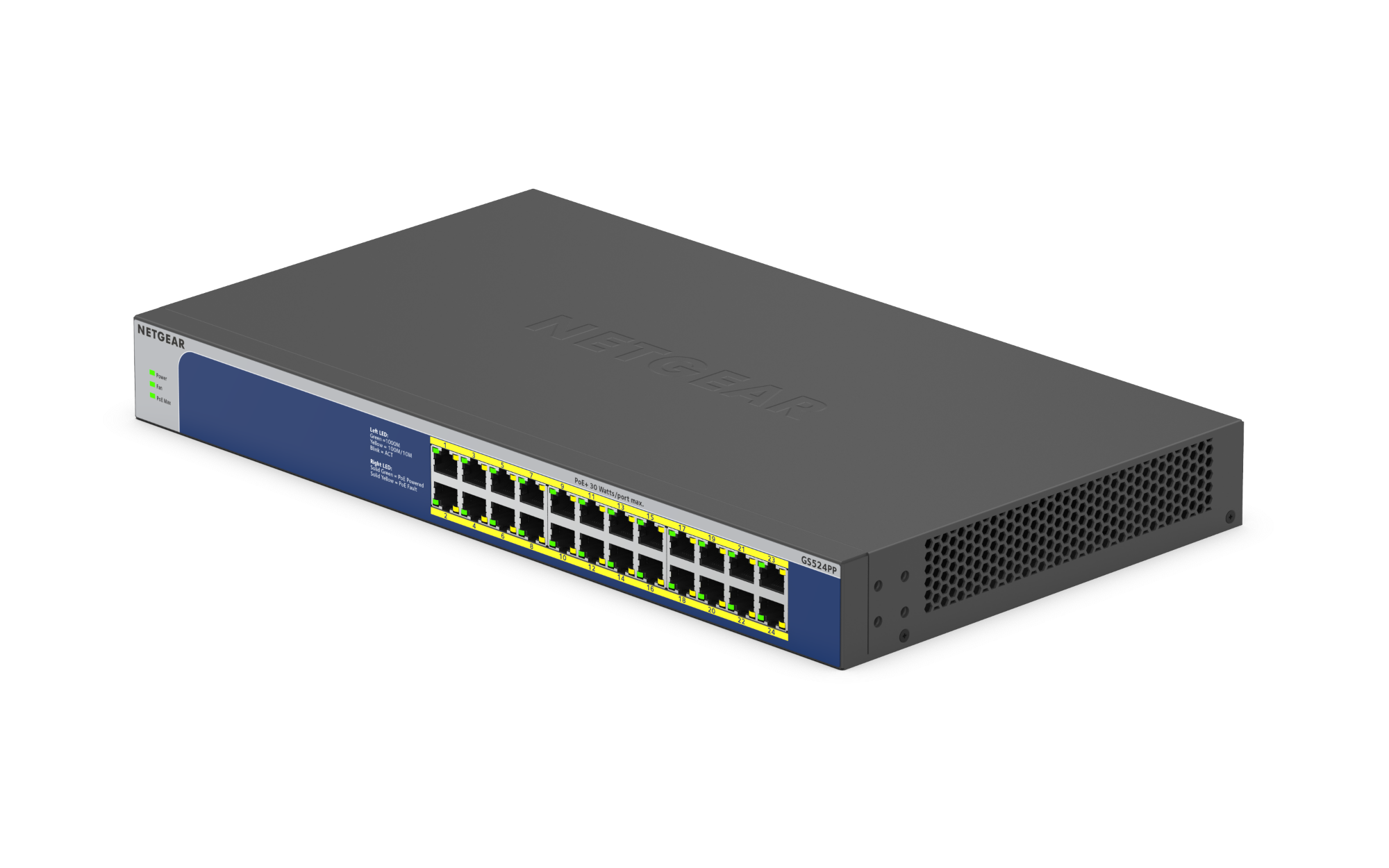 Netgear 24-Port Gigabit Ethernet High-Power PoE+ Unmanaged Switch (300W)