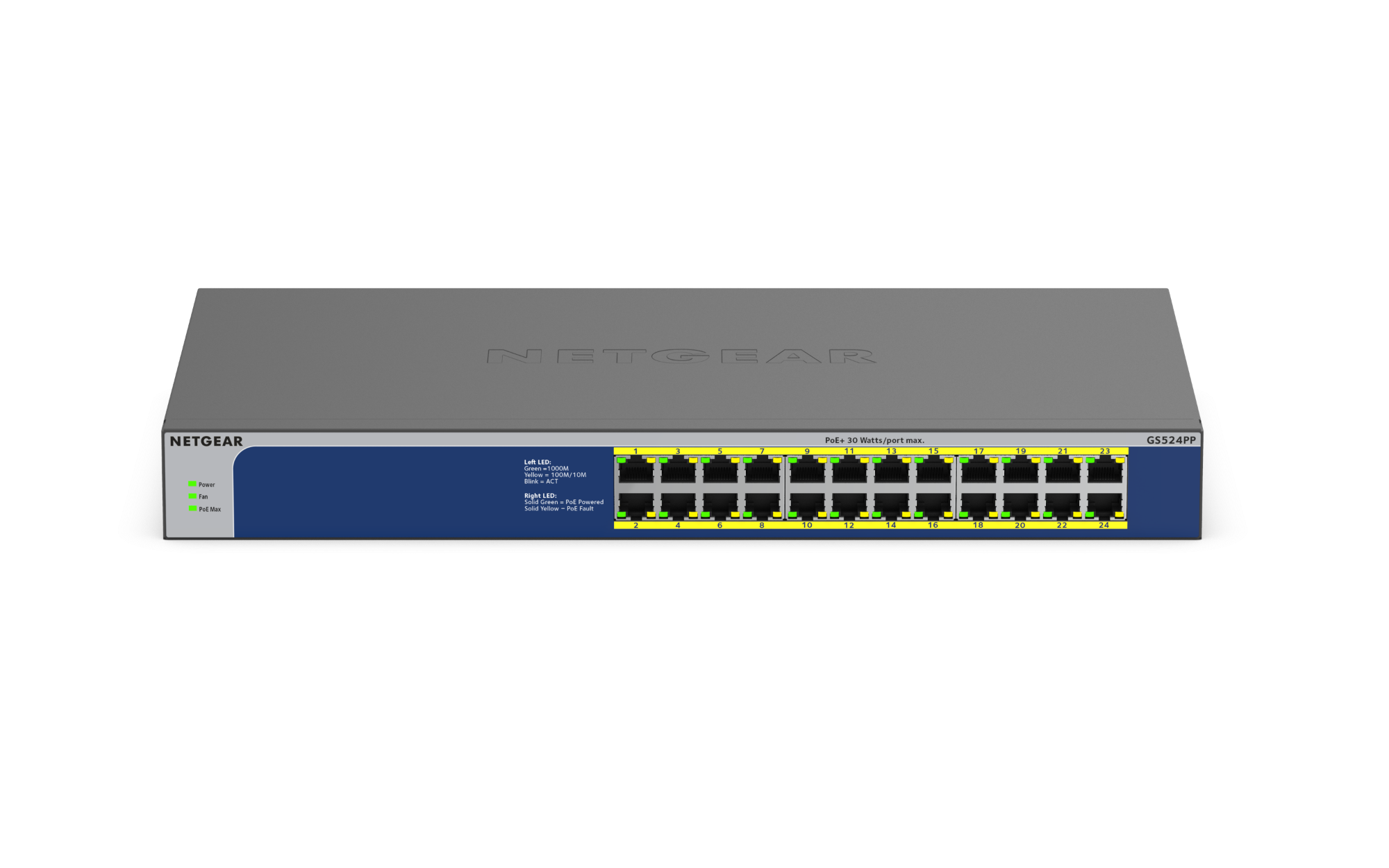 Netgear 24-Port Gigabit Ethernet High-Power PoE+ Unmanaged Switch (300W)