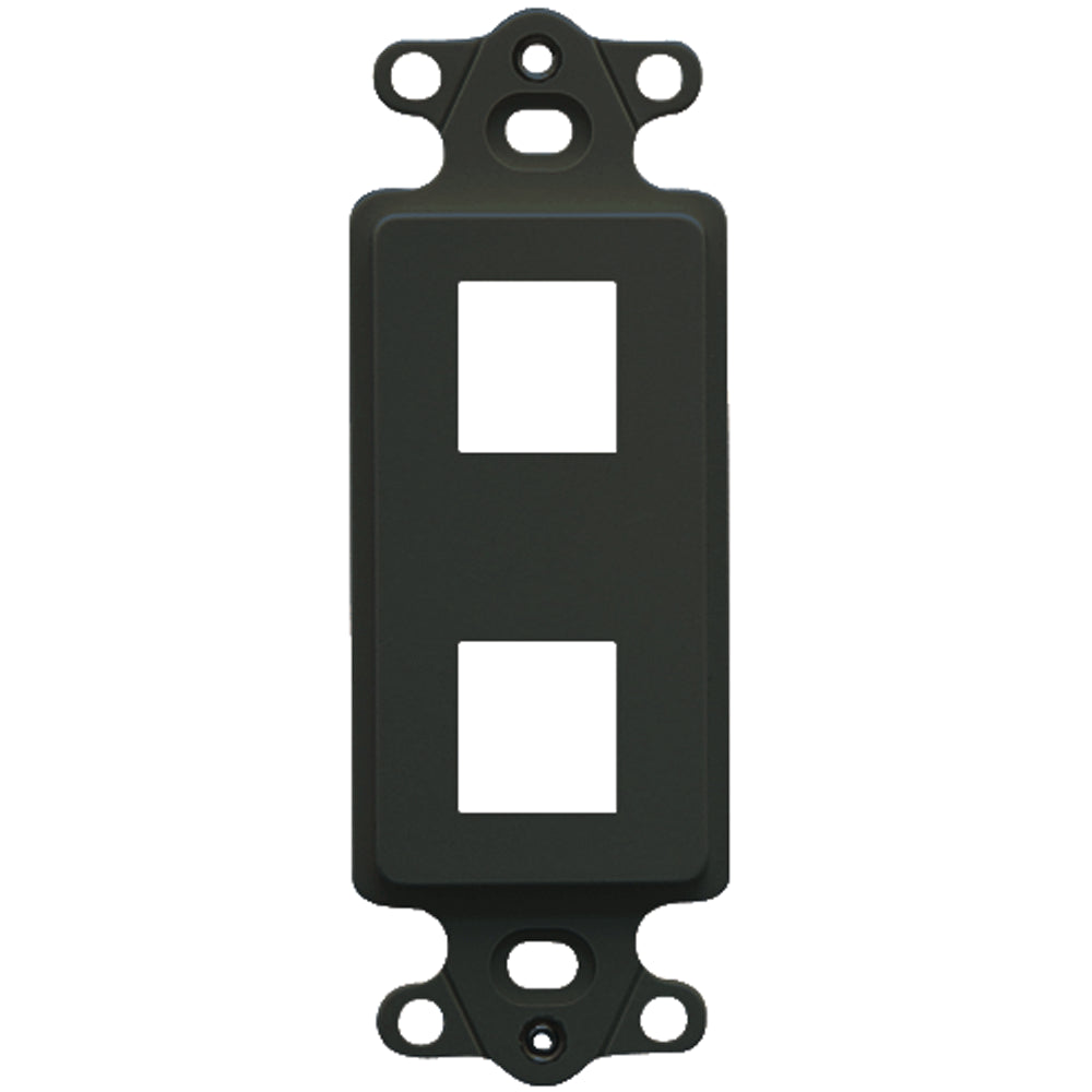 Decorator Style Insert with 2 Port Design - Black