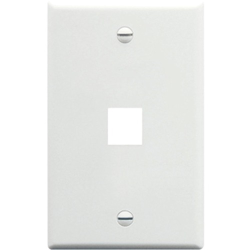 ICC IC107F01WH Classic Faceplate with 1 Port for EZ, HD Style in Single Gang, White