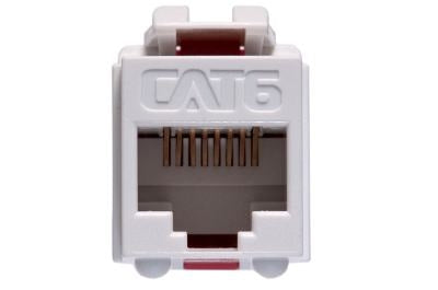 ICC Cat 6 EZ Modular Data Jack, White, 25 pack