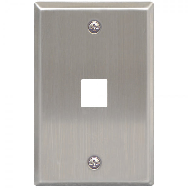Stainless Steel Face Plate, 1-Gang, 1-Port