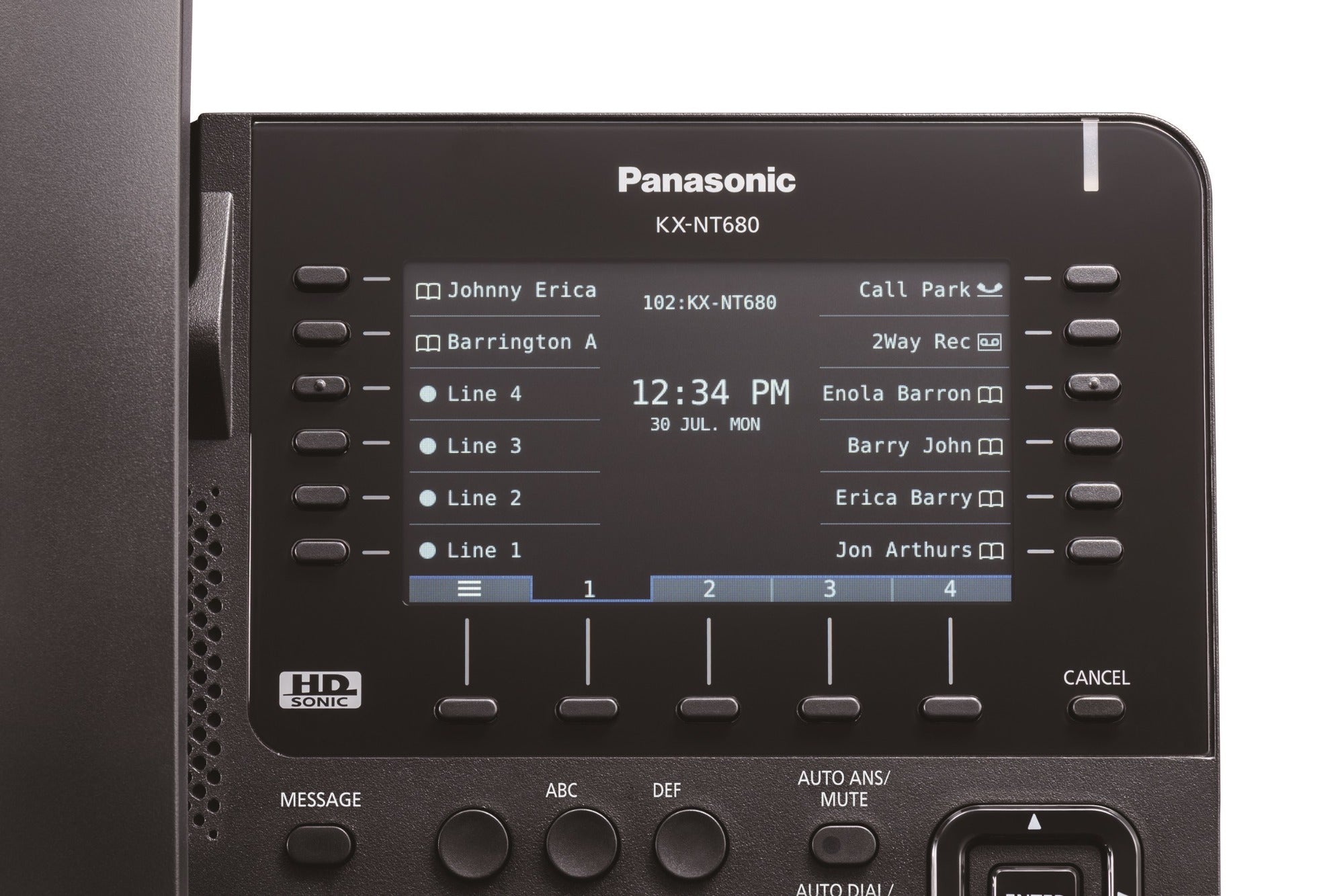 Panasonic KX-NT680-B Black IP Display Speakerphone 4.3 inch Color LCD