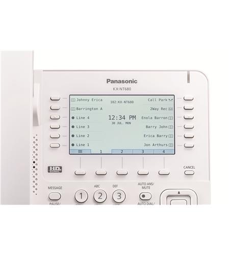 Panasonic KX-NT680 White IP Display Speakerphone 4.3 inch Color LCD