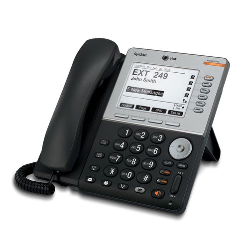 AT&T SB35031 Deskset IP Phone for the Syn248 system with built-in DECT 6.0 radio to host an optional cordless headset