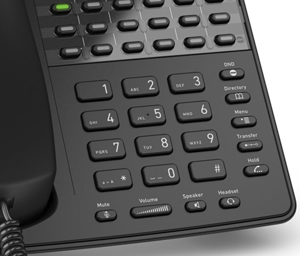 Snom D725 18-Button Gigabit IP Phone: Black