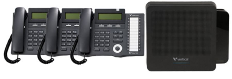 Vertical Summit Business Phone System with 3 24-Button Phones