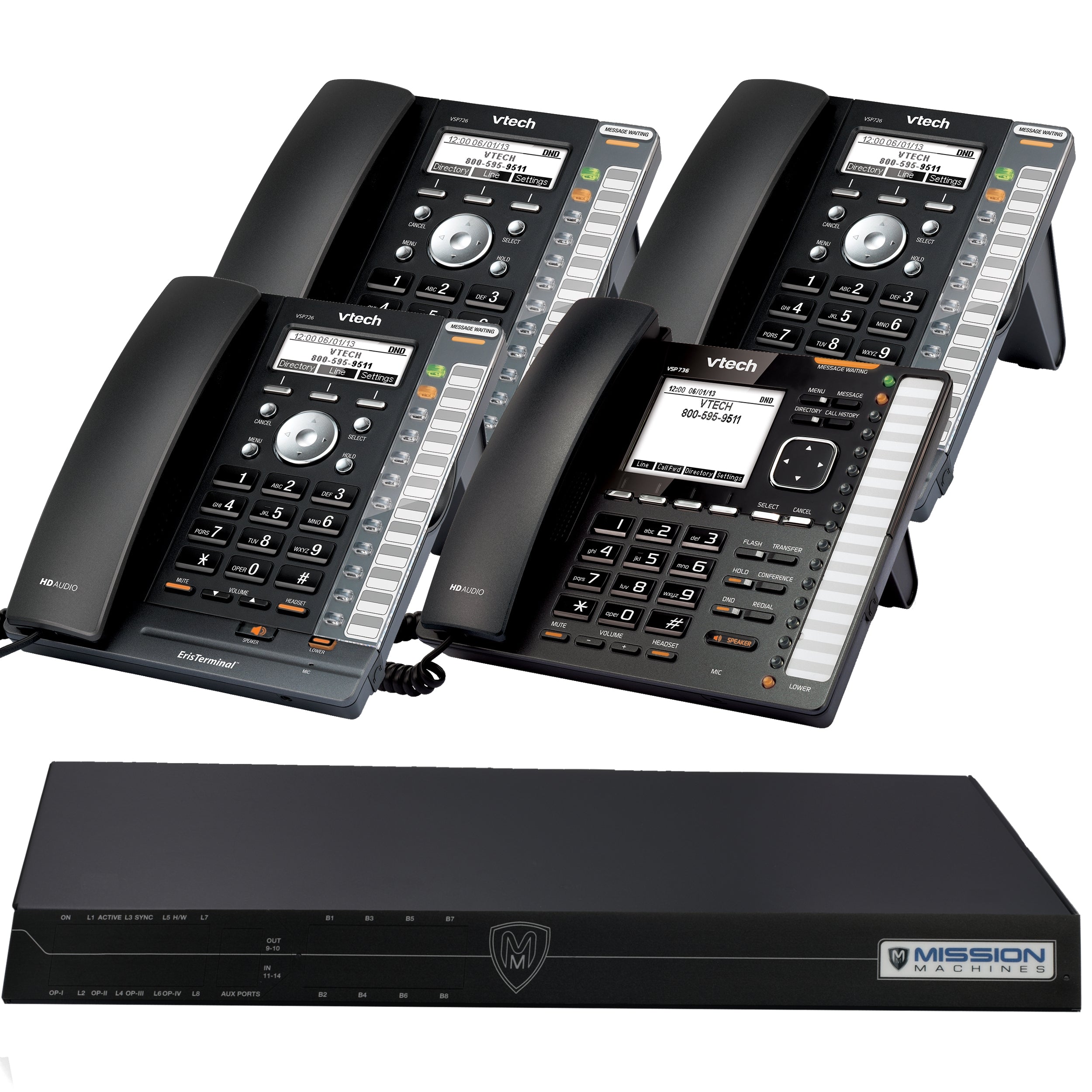 Mission Machines TD-1000 VoIP Phone System with 4 VTech IP Phones