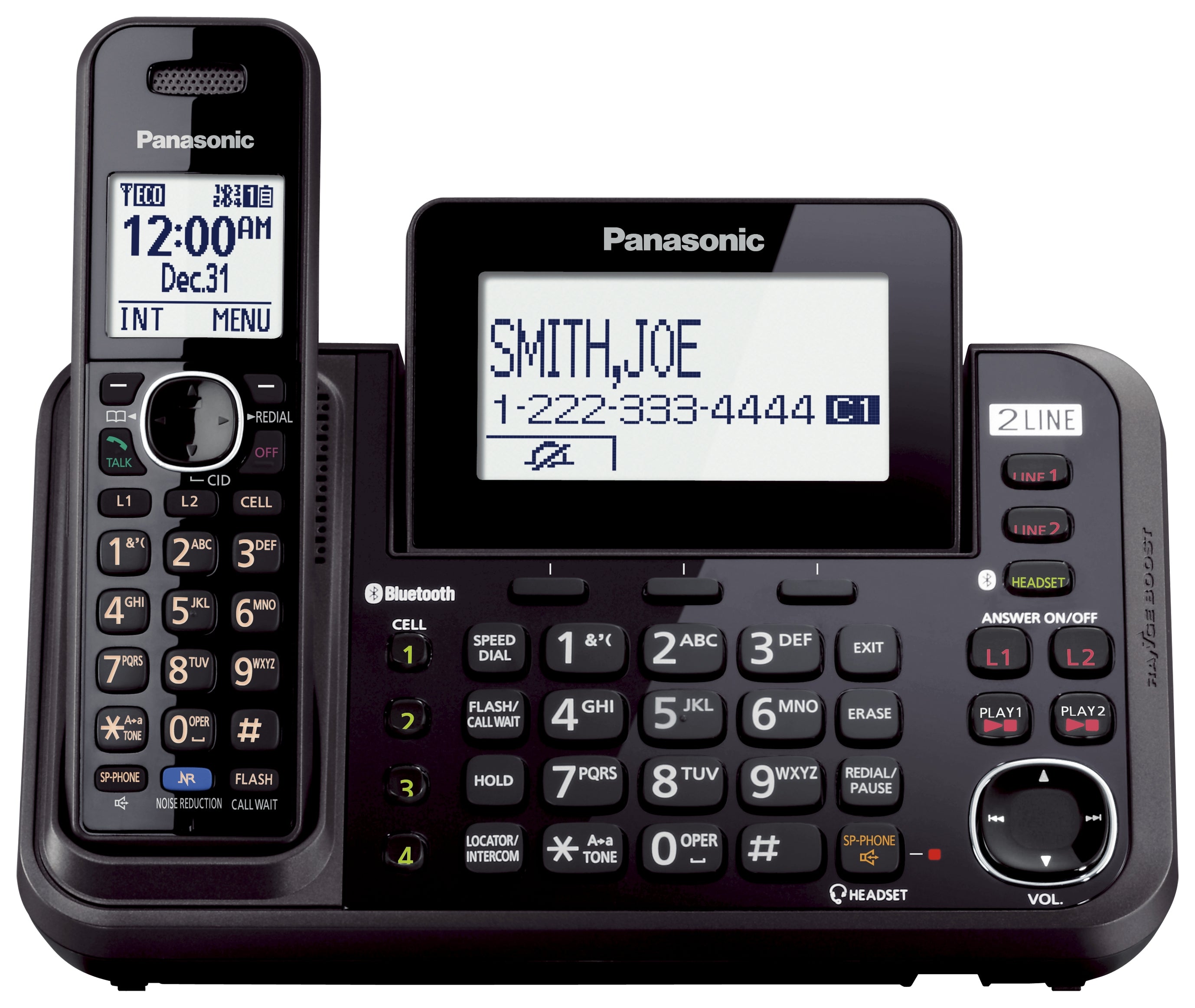 Panasonic 2-Line Cordless Phone with Link-to-Cell