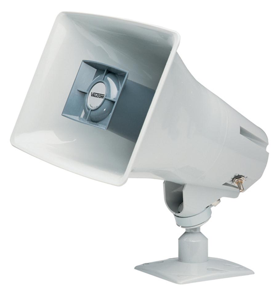 Valcom 5-Watt One-Way Paging Horn Gray