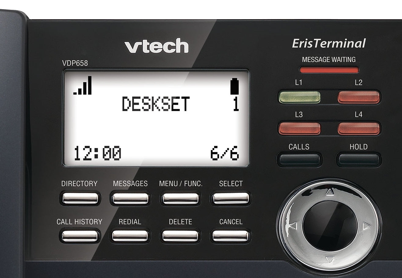 VTech VDP Small Business Phone System Equipped with 4-Line Capacity - 1 Deskset and 2 Lines Included