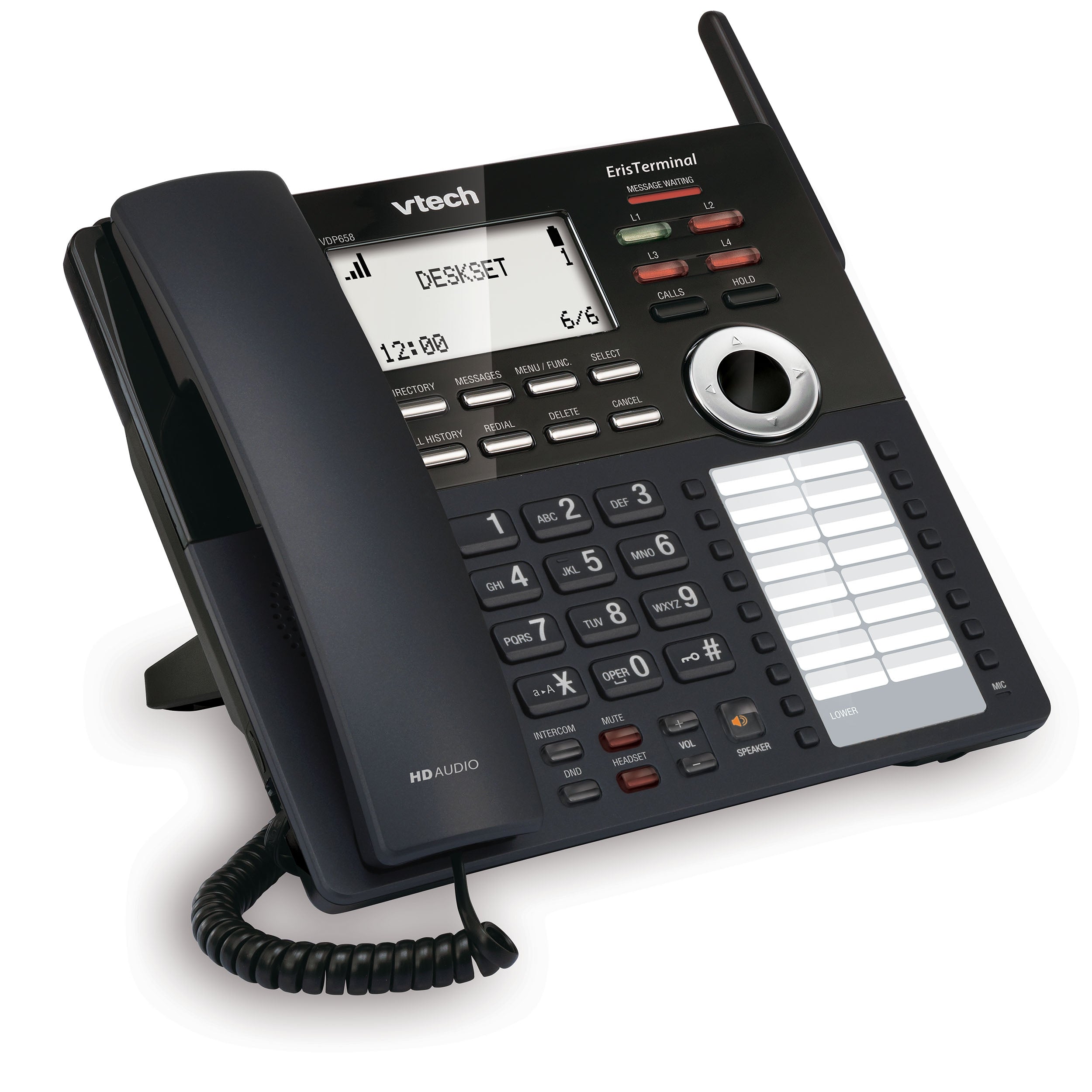 VTech VDP Small Business Phone System Equipped with 4-Line Capacity - 4 Desksets Included