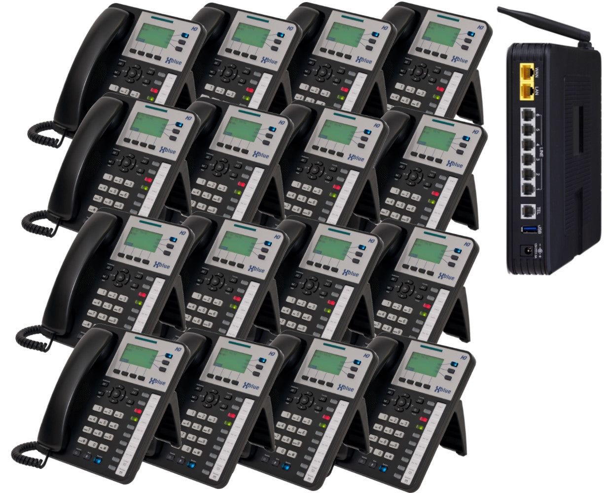 Xblue X50 Phone System with 16 IP Phones