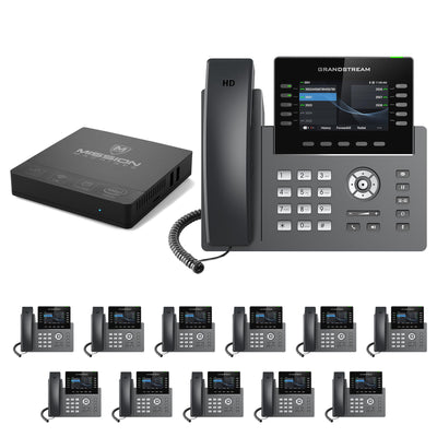 Business Phone System 'Mission Machines' G400: Includes Grandstream 2615 Phones + 'Mission Machines' Server + Free 3 Months of 'Mission Machines' Phone Service