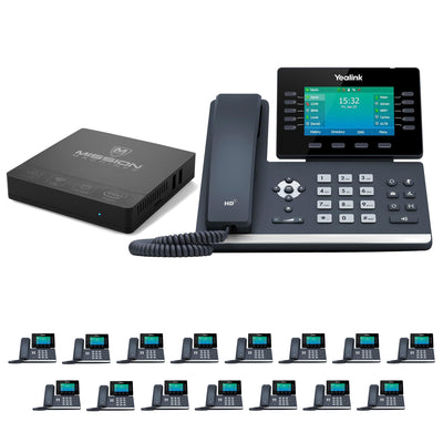 Business Phone System 'Mission Machines' Y300: Includes Yealink T54W Phones + 'Mission Machines' Server + Free 3 Months of 'Mission Machines' Phone Service