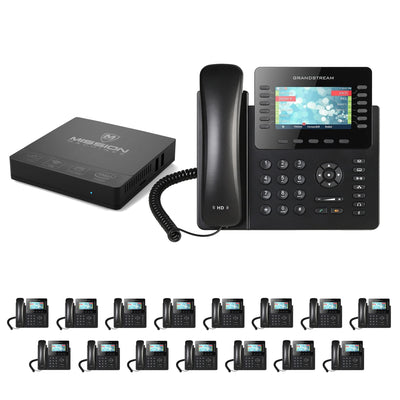 Business Phone System 'Mission Machines' G300: Includes Grandstream 2170 Phones + 'Mission Machines' Server + Free 3 Months of 'Mission Machines' Phone Service