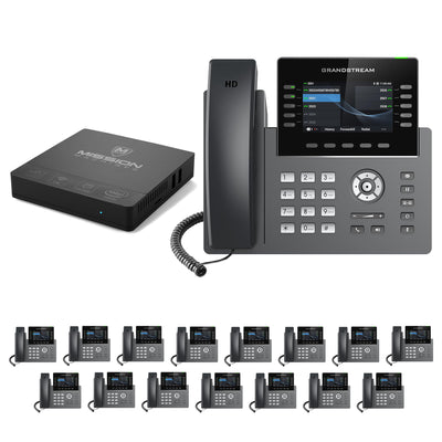 Business Phone System 'Mission Machines' G400: Includes Grandstream 2615 Phones + 'Mission Machines' Server + Free 3 Months of 'Mission Machines' Phone Service