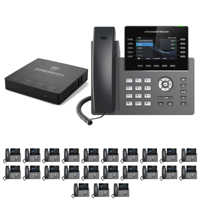 Business Phone System 'Mission Machines' G400: Includes Grandstream 2615 Phones + 'Mission Machines' Server + Free 3 Months of 'Mission Machines' Phone Service