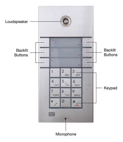 2N Helios 6 buttons VoIP Door Phone