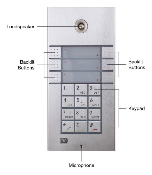2N Helios 6 buttons VoIP Door Phone