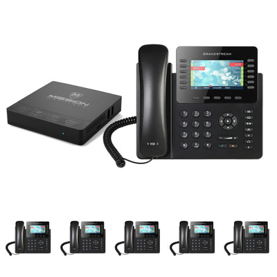 Business Phone System 'Mission Machines' G300: Includes Grandstream 2170 Phones + 'Mission Machines' Server + Free 3 Months of 'Mission Machines' Phone Service