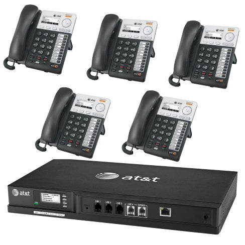 AT&T Syn248 Phone System with 5 IP Phones