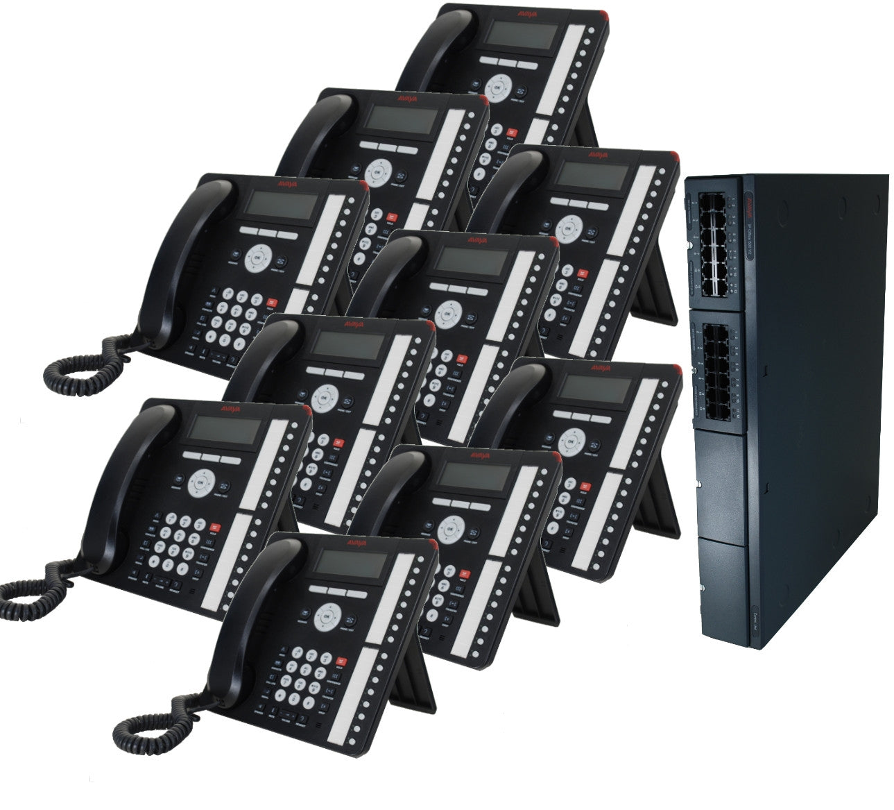 Business Phone System by AVAYA: Essential IP Edition (10 Phone Bundle)