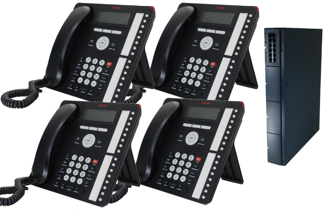 Business Phone System by AVAYA: Essential DIGITAL Edition (4 Phone Bundle)