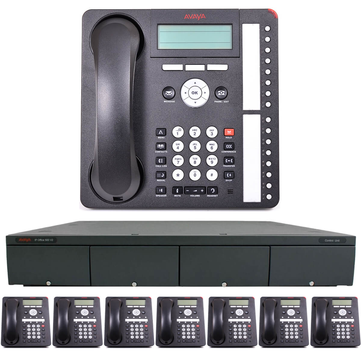 Avaya VoIP Phone System with 8 Phones