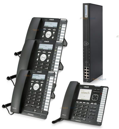 Mission Machines TD-1000 VoIP Phone System with 4 VTech IP Phones