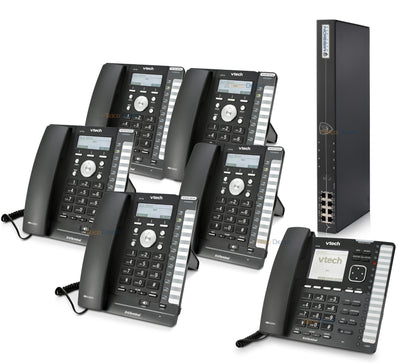 Mission Machines TD-1000 VoIP Phone System with 6 VTech IP Phones