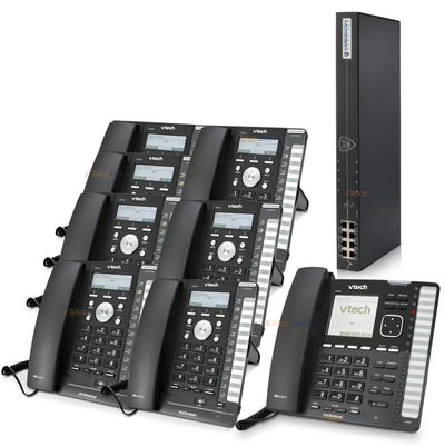 Mission Machines TD-1000 VoIP Phone System with 8 VTech IP Phones