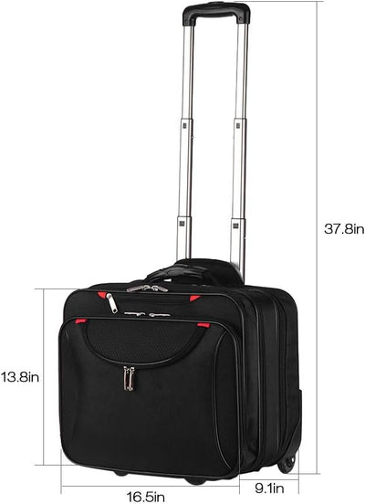 Demo Kit Rolling Briefcase Rolling Laptop Bag Computer Case with Wheels
