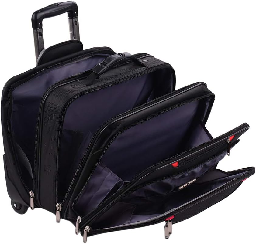 Demo Kit Rolling Briefcase Rolling Laptop Bag Computer Case with Wheels