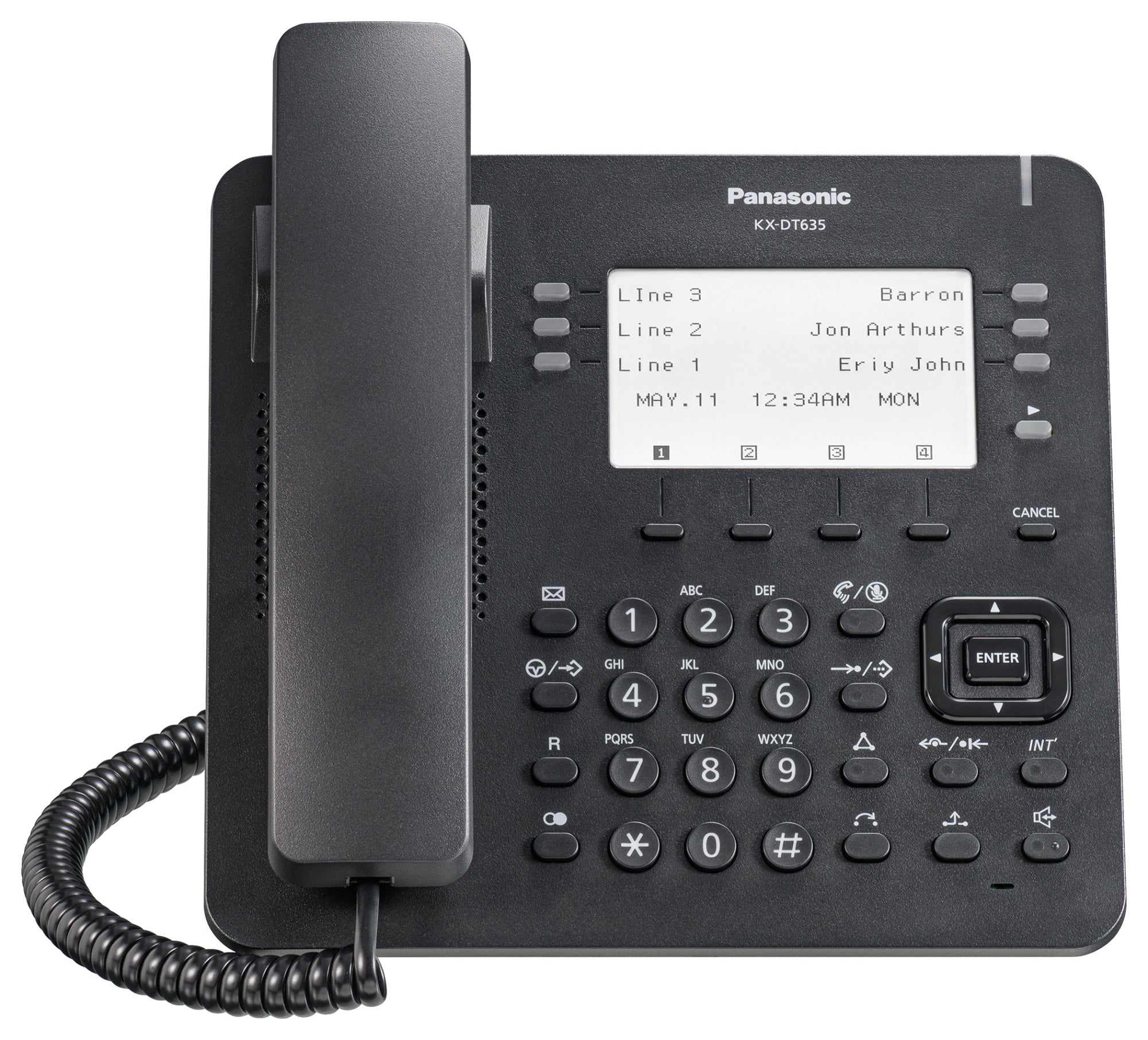 Panasonic KX-DT635-B Black Digital Display Speakerphone