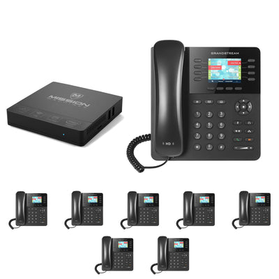 Business Phone System 'Mission Machines' G200: Includes Grandstream 2135 Phones + 'Mission Machines' Server + Free 3 Months of 'Mission Machines' Phone Service