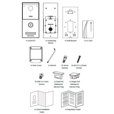 Grandstream GDS3727 Enhanced Compact IP Video Door System
