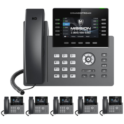 Business Phone System 'Mission Machines' G400C: Includes Grandstream GRP2615 Phones + 'Mission Machines' Cloud Server + Free 2-Months of 'Mission Machines' Cloud Phone Service
